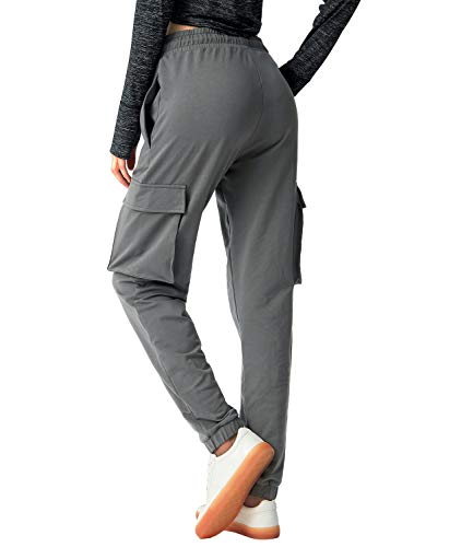 Meditation Pants Womens Cargo Pants Sweatpants Tapered Yoga Pants Joggers Elastic Waist - Personal Hour 