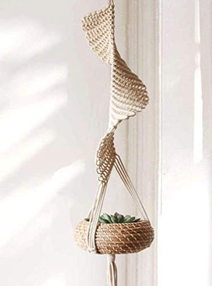Open image in slideshow, Zen Decor Ideas - Handmade Macrame Hanging Planter - Personal Hour for Yoga and Meditations 
