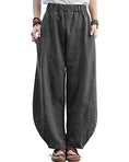 Load image into Gallery viewer, Women's Meditation Cotton Linen Baggy Pants with Elastic Waist Relax Fit Lantern Trousers - Zen and Yoga Style - Personal Hour for Yoga and Meditations 
