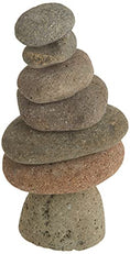 Load image into Gallery viewer, Zen Decor Idea - Large 7-Stone Natural River Stone Cairn - Personal Hour for Yoga and Meditations 

