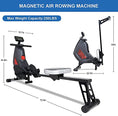 Load image into Gallery viewer, Air Rowing Machines - Rowing Machine Folding Magnetic - Personal Hour for Yoga and Meditations 
