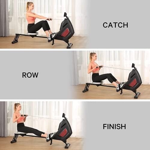 Air Rowing Machines - Rowing Machine Folding Magnetic - Personal Hour for Yoga and Meditations 