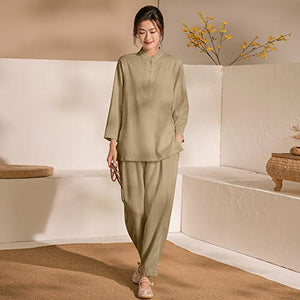 Open image in slideshow, Meditation Clothes - Tai Chi Uniform Chinese Traditional Zen Meditation Suit Martial Arts Kung Fu Clothes Morning Exercises Outfit - Personal Hour for Yoga and Meditations 
