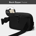 Load image into Gallery viewer, Waterproof Black Fanny Pack Crossbody Belt Bag for Women Fashion Waist Packs with Adjustable Strap for Sport - Personal Hour for Yoga and Meditations 
