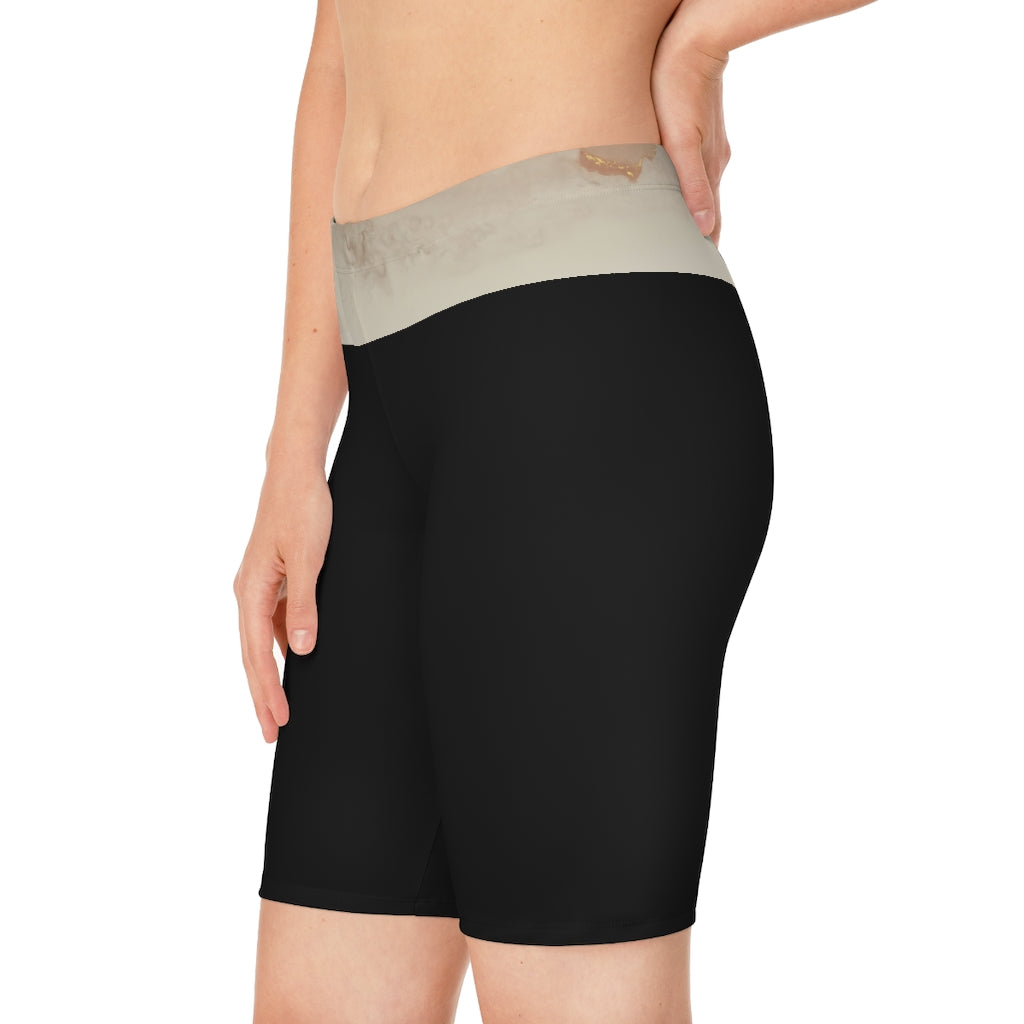 Women's Yoga Above Knee-length Yoga Shorts - Personal Hour for Yoga and Meditations 