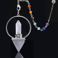 Load image into Gallery viewer, Stone Accessories - Meditation Obsidian Pendulum Seven Chakra Bead Chain - Personal Hour for Yoga and Meditations 
