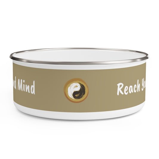 Reach your Balance - Healthy body and Mind - Enamel Bowl - Gift with Message - Personal Hour for Yoga and Meditations 