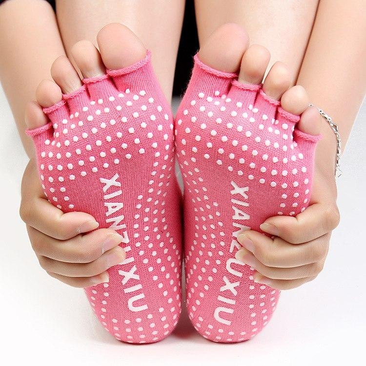 Yoga Footwear - Women Yoga Socks Half Toe - Personal Hour for Yoga and Meditations 