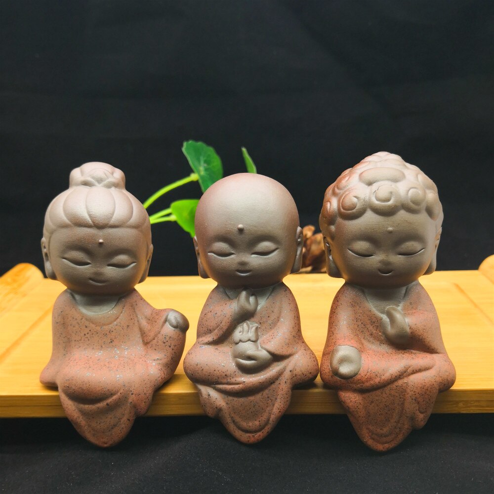Buddha Statue - Monk Clay Figure - Zen Decor Ideas - Personal Hour for Yoga and Meditations 