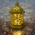 Load image into Gallery viewer, Vintage Wrought Iron Hollow Moroccan Style Decorative Lamp - Personal Hour for Yoga and Meditations 
