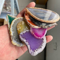 Load image into Gallery viewer, Irregular Natural Onyx Agates Geode Slice No Hole - Zen Decor Ideas - Personal Hour for Yoga and Meditations 
