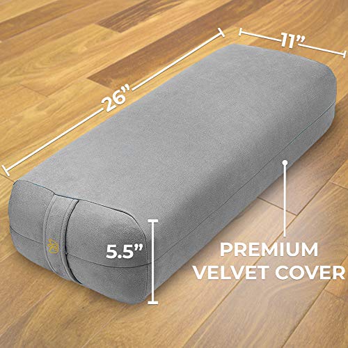 Velvet Yoga Bolster Pillow - Personal Hour for Yoga and Meditations 