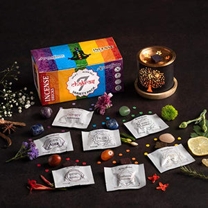 Open image in slideshow, Meditation Gift Basket  7 Chakra Incense Brick Gift Set - Personal Hour 
