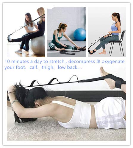 Yoga Foot & Leg Stretch Strap,Foot and Calf Stretcher Belt with Loops - Personal Hour for Yoga and Meditations 