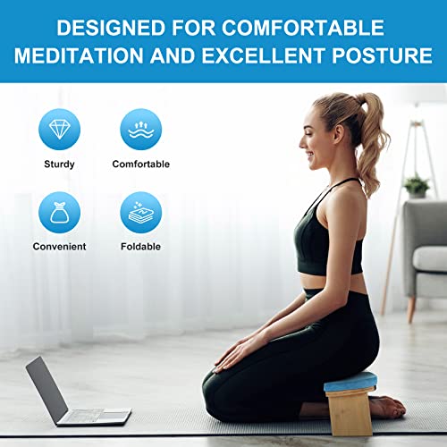 Yoga Meditation Portable Bench - Meditation Cushion - Personal Hour for Yoga and Meditations 