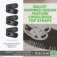 Load image into Gallery viewer, Yoga Barre Socks - Grippy Non Slip Sticky Toe Grip Accessories - 2-Pack - Personal Hour for Yoga and Meditations 
