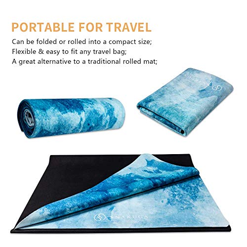 Yoga and Pilates Mat, Non Slip Exercise Suede Mat with Carry Bag - Personal Hour for Yoga and Meditations 