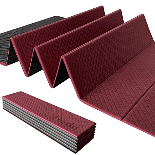 Foldable Yoga Mat - Easy to Storage and Lightweight Anti Slip Folding Exercise Mat for Yoga - Personal Hour for Yoga and Meditations 