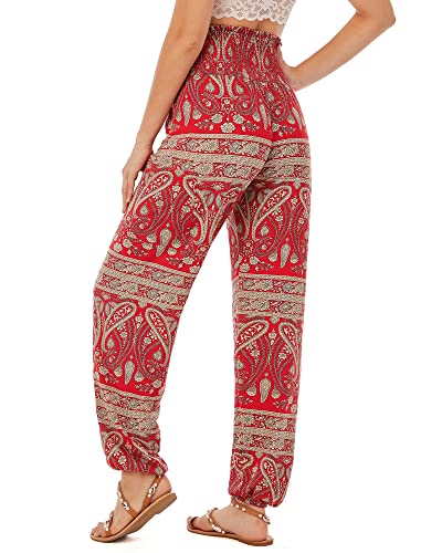 Harem Pants- High Waist Yoga Boho Trousers with Pockets - Personal Hour for Yoga and Meditations 