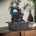 Load image into Gallery viewer, Zen Decor Ideas - Tabletop Fountain Rotating Ball Rock Waterfall Fountain - Personal Hour for Yoga and Meditations 
