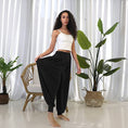 Load image into Gallery viewer, Mediations Clothes - Flowy Cooling Harem High Waist Fold Over Yoga Pants for Women - Personal Hour for Yoga and Meditations 
