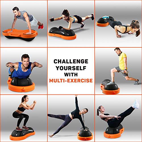 Premium Half Ball Balance Trainer- Half Balance Pilates Ball - Personal Hour for Yoga and Meditations 