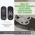 Load image into Gallery viewer, Yoga Barre Socks - Grippy Non Slip Sticky Toe Grip Accessories - 2-Pack - Personal Hour for Yoga and Meditations 
