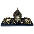 Load image into Gallery viewer, Zen Gifts - Tabletop Zen Rock Garden with Buddha and Tea Light Candle Holder - Personal Hour for Yoga and Meditations 
