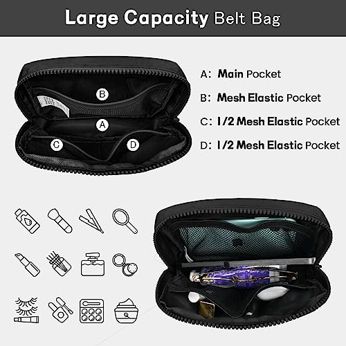 Waterproof Crossbody Belt Bag for Women Fashion Waist Packs with Adjustable Strap for Sport - Personal Hour for Yoga and Meditations