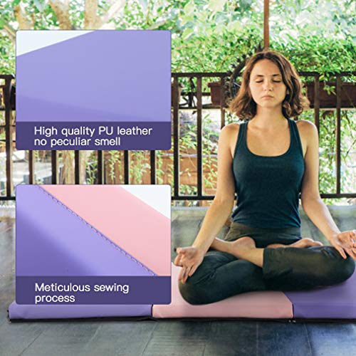 Gymnastics Mat - Folding Lightweight Thick Fitness Yoga Exercise Mat - Personal Hour for Yoga and Meditations 