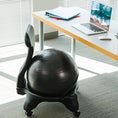 Load image into Gallery viewer, All Ages Exercise and Yoga Ball Chair - Balance Ball Chair with Wheels and Back Support - Includes Hand Pump - Personal Hour for Yoga and Meditations 

