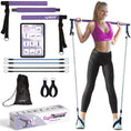 Load image into Gallery viewer, Pilates Bar Kit with Resistance Bands (30, 40 Lbs) - Portable 3 Section Stick with Adjustable Length Bands - Personal Hour for Yoga and Meditations 
