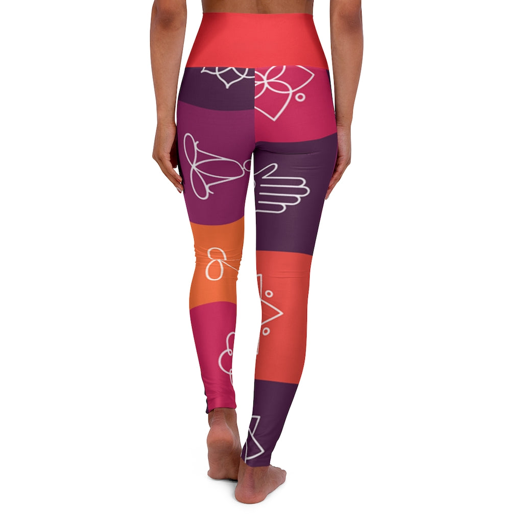Colorful Yoga Pants - High Waisted Yoga Leggings Yoga and Meditation ...