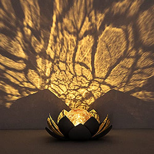 Open image in slideshow, Meditation Gift - Ground Solar Lights for Outdoor Garden - Glass Lotus Decoration - Waterproof LED Metal - Good for Zen and Meditation - Personal Hour for Yoga and Meditations 
