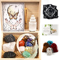 Load image into Gallery viewer, Healing Crystals Set- Yoga Meditation Accessories Selenite Palo Santo Moon Phase Crystals Altar Kit with Wooden Gift Box - Meditation Gifts - Valentine Limited Deals - Personal Hour 
