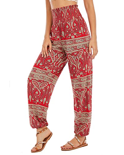 Harem Pants- High Waist Yoga Boho Trousers with Pockets - Personal Hour for Yoga and Meditations 