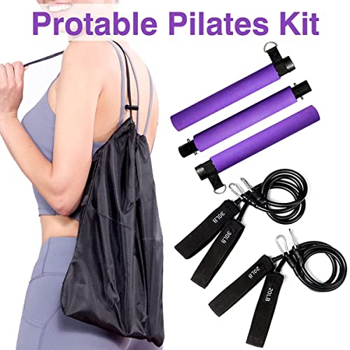 Yoga and Pilates Gift -  Bar Kit with Resistance Bands - Bunddle - Personal Hour for Yoga and Meditations