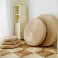 Load image into Gallery viewer, Natural Straw Round Floor Meditation Cushions - Personal Hour for Yoga and Meditations 
