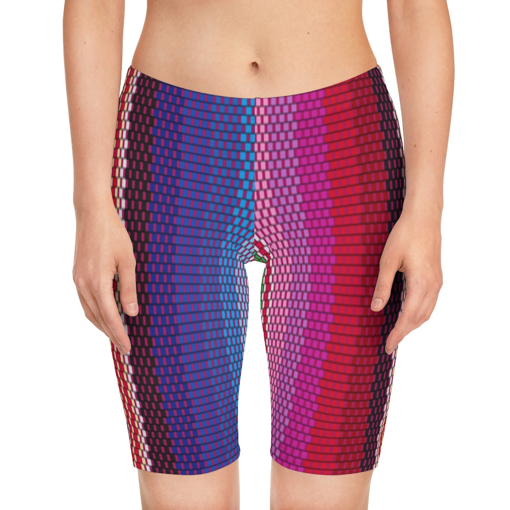Women's Colorful Yoga Shorts - Personal Hour for Yoga and Meditations 