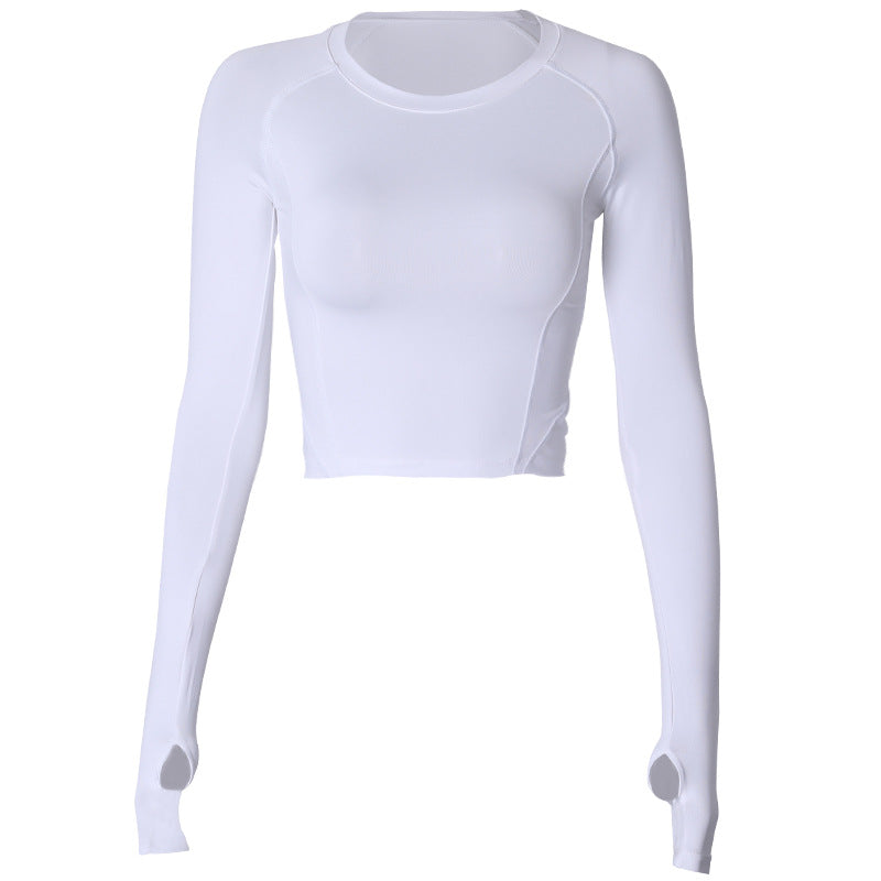 Women's long-sleeved tight-fitting and quick-drying yoga top - Personal Hour for Yoga and Meditations 