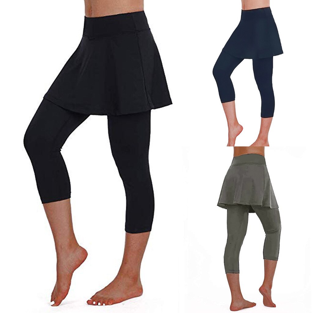 Yoga Leggings - Casual Mid Waist Skirt Leggings - Personal Hour for Yoga and Meditations 