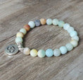 Load image into Gallery viewer, Stone Accessories - Stone Strand Bracelet - Yoga Chakra Mala Bracelet - OM Lotus - Personal Hour for Yoga and Meditations 
