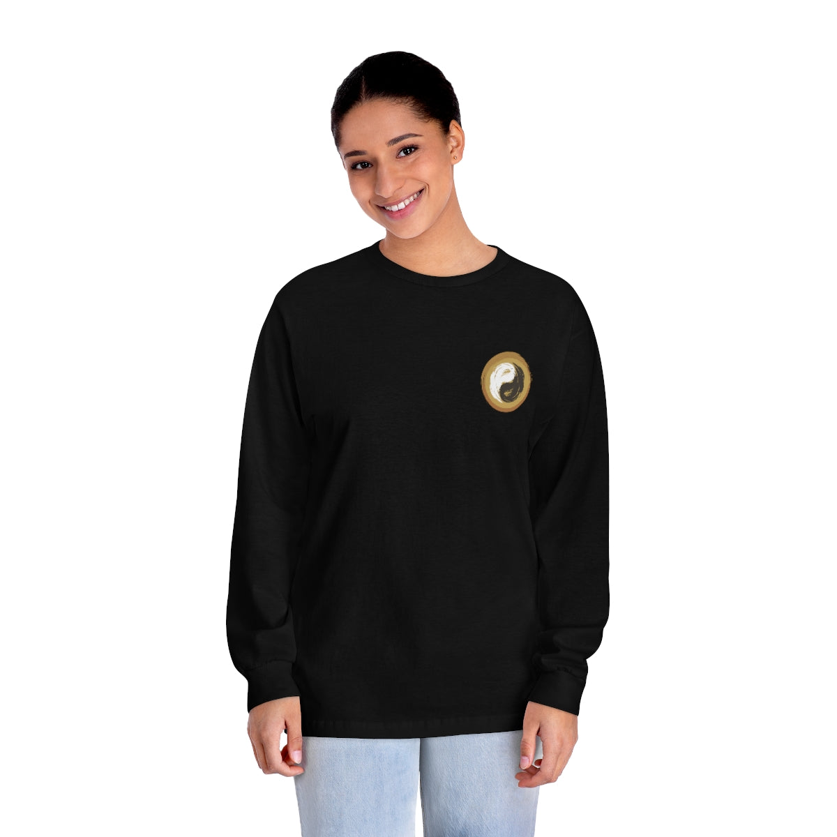 Unisex Classic Long Sleeve Yoga T-Shirt - Made with 100% US cotton - Personal Hour for Yoga and Meditations 