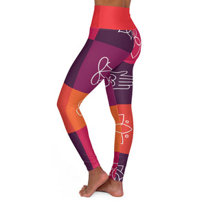 Colorful Yoga Pants - High Waisted Yoga Leggings - Personal Hour for Yoga and Meditations 