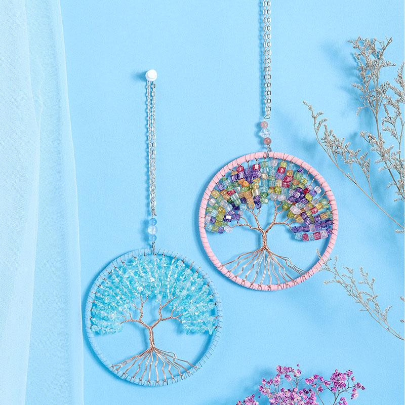 Wall Dreamcatcher Crafts Big Tree of Life Jewelry -  Zen Decor Ideas - Meditation Gift - Personal Hour for Yoga and Meditations 