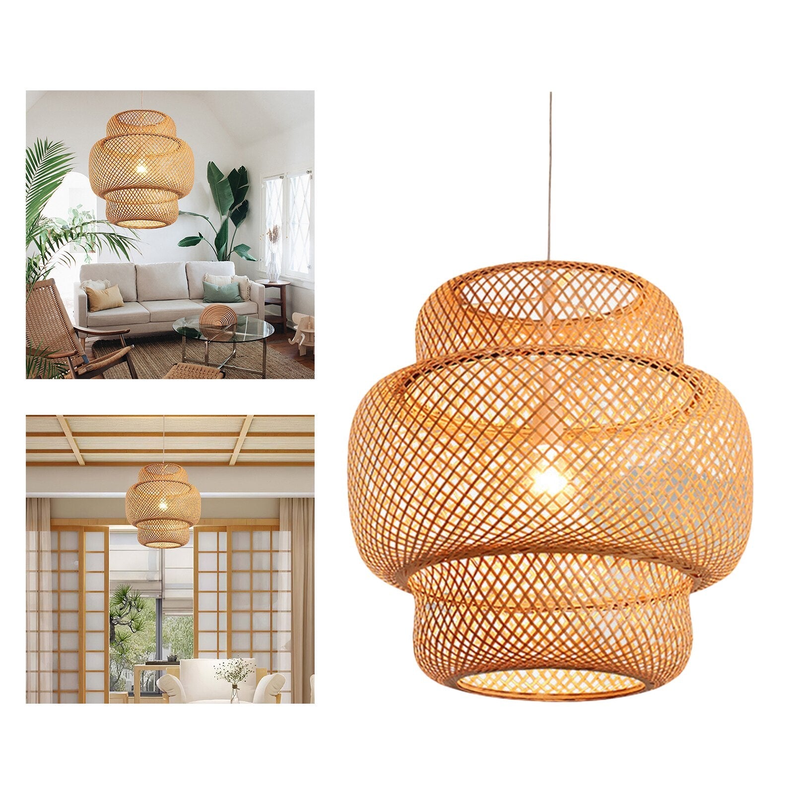 Woven Chandelier-  Bambo Handmade Zen Decor Ideas - Personal Hour for Yoga and Meditations 