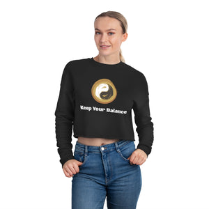 Women's Cropped Sweatshirt - Personal Hour for Yoga and Meditations 