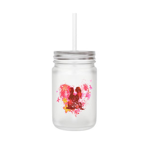 All you need is yoga and love - Mason jar for yoga smoothie - valentine gift for yogis - Personal Hour for Yoga and Meditations 