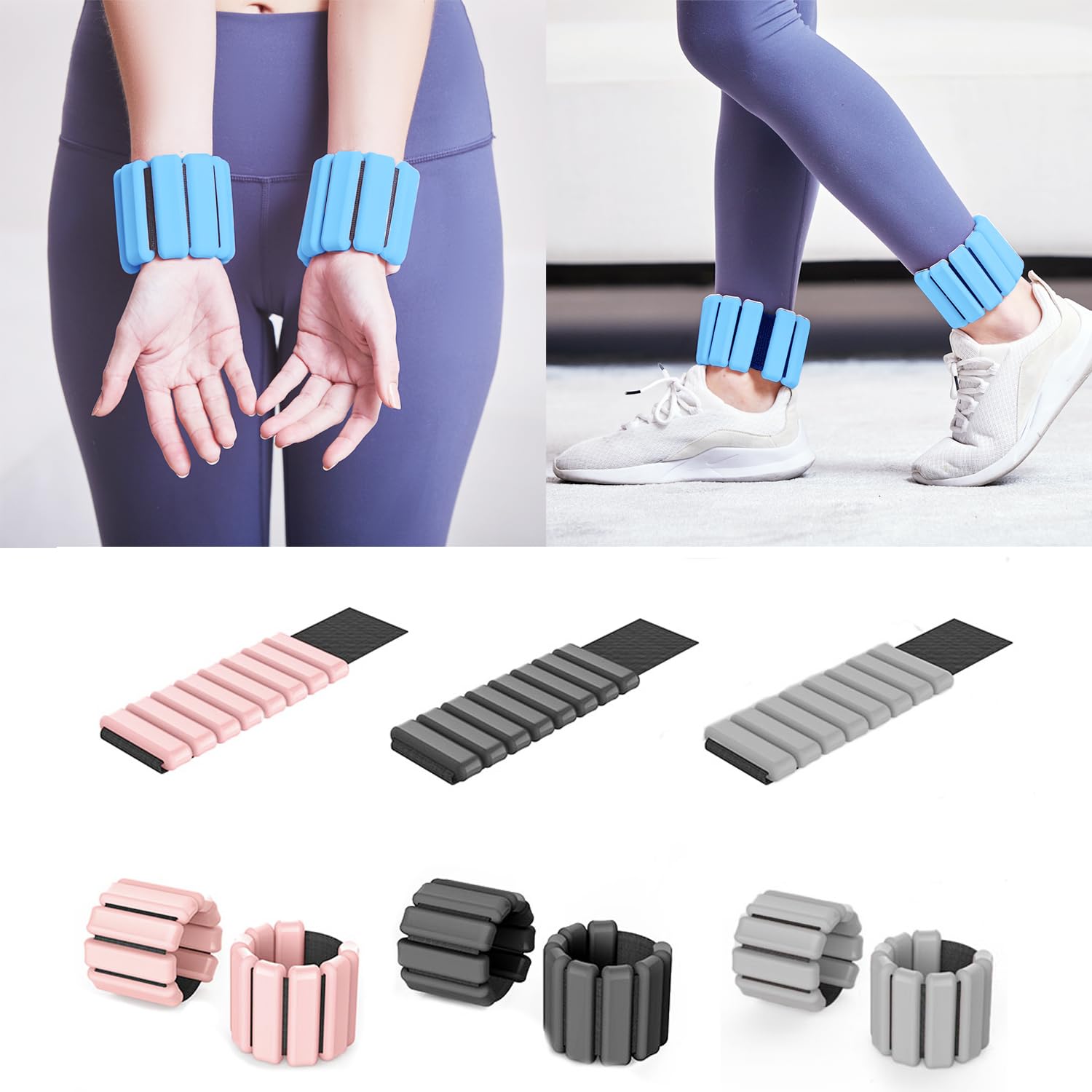 Pilates Weights - Wearable Wrist and Ankle  Weights Set of 2 - Personal Hour for Yoga and Meditations 