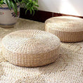 Load image into Gallery viewer, Meditation Cushion, Round Woven Straw Zen and Yoga Mat - Personal Hour for Yoga and Meditations 
